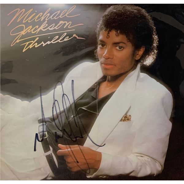 Signed Michael Jackson Thriller Album Cover