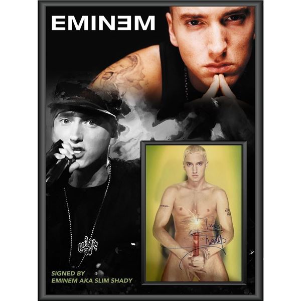 Signed and Framed Eminem aka Slim Shady Collage