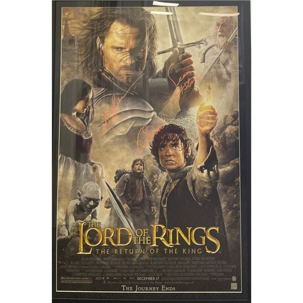 Framed and Signed Lord Of the Rings Return of The King Movie Poster