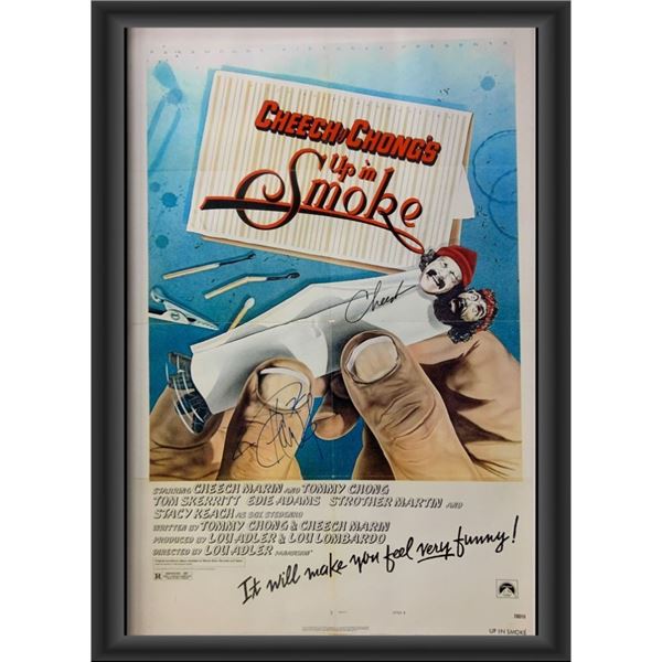 Signed Cheech and Chong's Up In Smoke Movie Poster