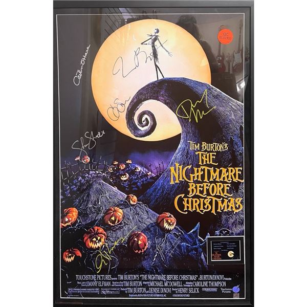 Signed & Framed Nightmare Before Christmas Poster