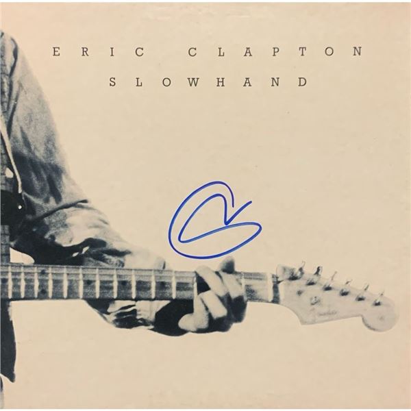 Signed Eric Clapton Slowhand Album Cover