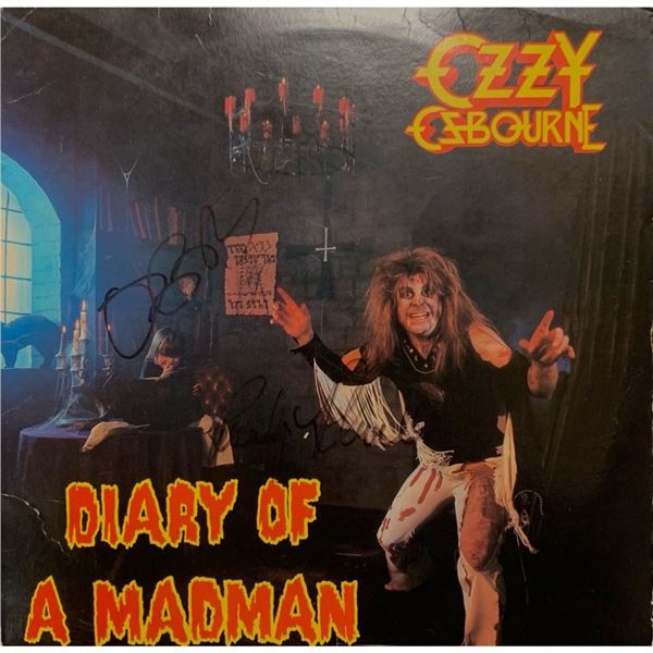 Signed Ozzy Osbourne, Diary of a Madman Album Cover
