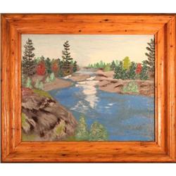  Blue Rapids  by a Canadian artist - lanscape #2122547