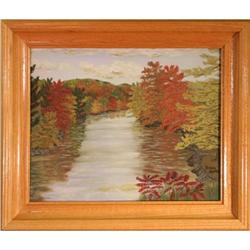 "Going Upstream" by Eddie Smith - landscape oil#2122555