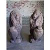 Image 1 : 2 VICTORIAN ARCHITECTURAL LION SHIELD STATUES  #2134821