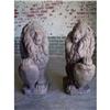 Image 1 : 2 VICTORIAN ARCHITECTURAL LION SHIELD STATUES  #2134821