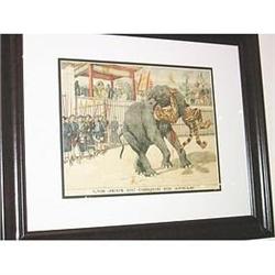 Circus Game in Annam colored old print French #2134871