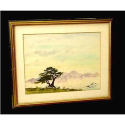 20th Century watercolor painting landscape #2134878