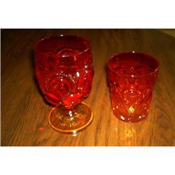 Two Amberina Fenton Glasses #2142095