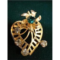 Lovely Heart Shaped ANTIQUE  BROOCH #2142332