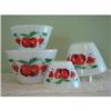 Image 1 : Fire King Apples and Cherries Mixing Bowls 4 #2142494