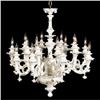 Image 1 : Chandelier with 16 Lights - in White & Gold#2142565