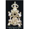 Image 1 : Capodimonte  Mantel Clock (White & Gold) #2142798
