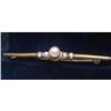 Image 1 : Victorian GF Bar Pin Brooch Cultured Pearl #2143075