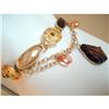 Image 1 : Gilted Lucite & Crystal Dangling Charm Bracelet#2143162