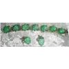 Image 1 : Green Confetti Thermo Set Bracelet/Earring Set #2143195