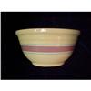 Image 1 : 10 inch Yellow Ware Mixing Bowl with pink #2143263
