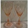 Image 1 : Two Fry Pink Optic Footed Goblets #2144218