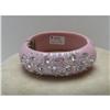 Image 1 : Lucite Pink Hinged Rhinestone Bangle #2144313