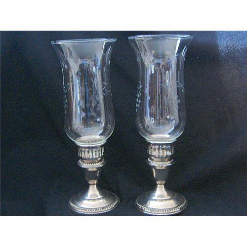 Empire Sterling Silver Hurricane Lamps 2144670