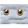 Image 1 : 14k Solid Gold Button Earrings  New in Box  #2145022