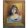 Image 1 : Italian Nouveau Painting signed  gilt frame #2145264