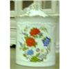 Image 1 : Porcelain Covered Jam Jar England with Roses #2145321