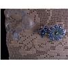 Image 1 : BLUE RHINESTONE BROACH AND EARRINGS #2145386