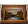 Image 1 : Beautiful Large Lake/Landscape Painting Oil on #2155997