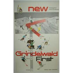 Original Grindelwald First Swiss Ski Poster #2156124