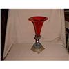 Image 1 : Cranberry Epergne with fish base #2156455