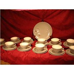 Royal Doulton  Frost Pine  12 pl Tea Set #2156569