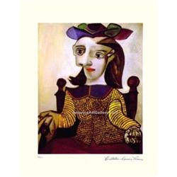 PABLO PICASSO CUBIST LADY EARTHY TONES S/N #2156616