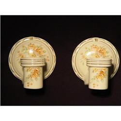 Porcelain sconces with floral pattern. #2156755