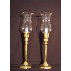 Pair brass candle lamps #2156763