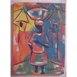 Haitian Painting by Paul Beauvoir - 5  x 7  #2156765