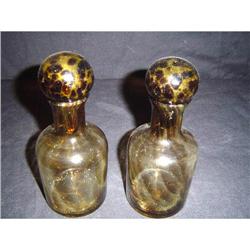 Antique Pair of Glass Scent Bottles #2156857