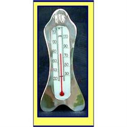 VINTAGE SILVER  DESK THERMOMETER ROCKET SHAPE #2156910