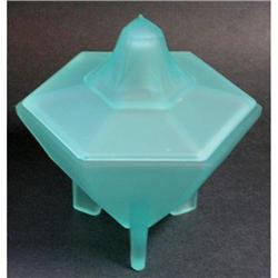 SPHINX  Blue Satin Glass Powder Jar #2168490