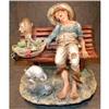 Capodimonte MOLLICA Figurine FISH Seller & CAT #2168725