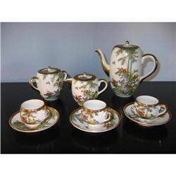 Hand paint Satsuma porcelain tea set mkd! #2168933