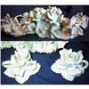 Image 1 : Capodimonte centerpiece and  2 candleholders #2168996