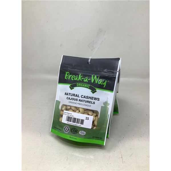 Break a Way Natural Cashews (6 X 90G)