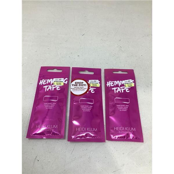 Temporary Hem Double Sided Disposable Tape Lot Of 3