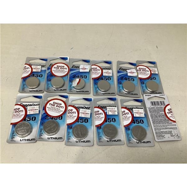 Energizer 2450 Lithium Battery Lot Of 12