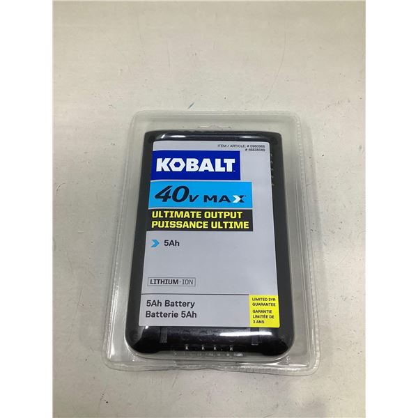 Kobalt 40v Max Ultimate Output 5Ah Battery