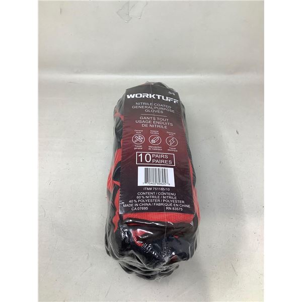 Work Tuff Nitrile Coated General Purpose Gloves (10 Pairs)