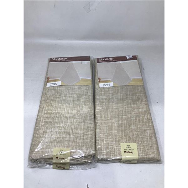 Monterey Vinyl Tablecloth Lot Of 2