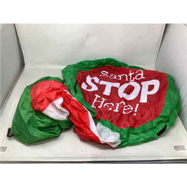 Santa Stop Here Blow Up
